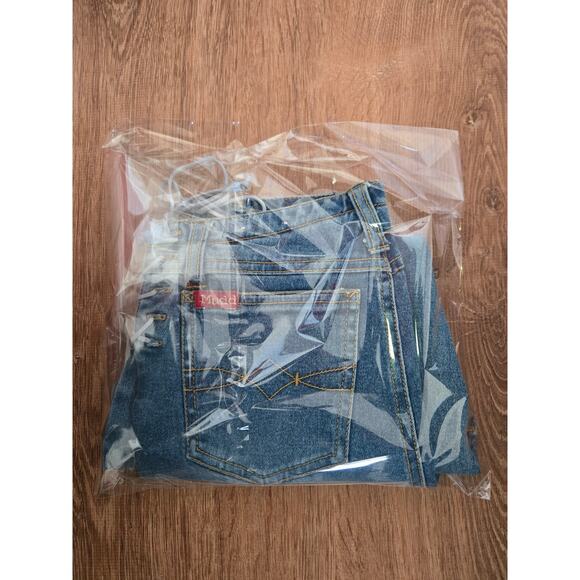 Vintage Mudd y2k lace up jeans size 7 juniors embroidered boho blue bell bottoms - Picture 7 of 7